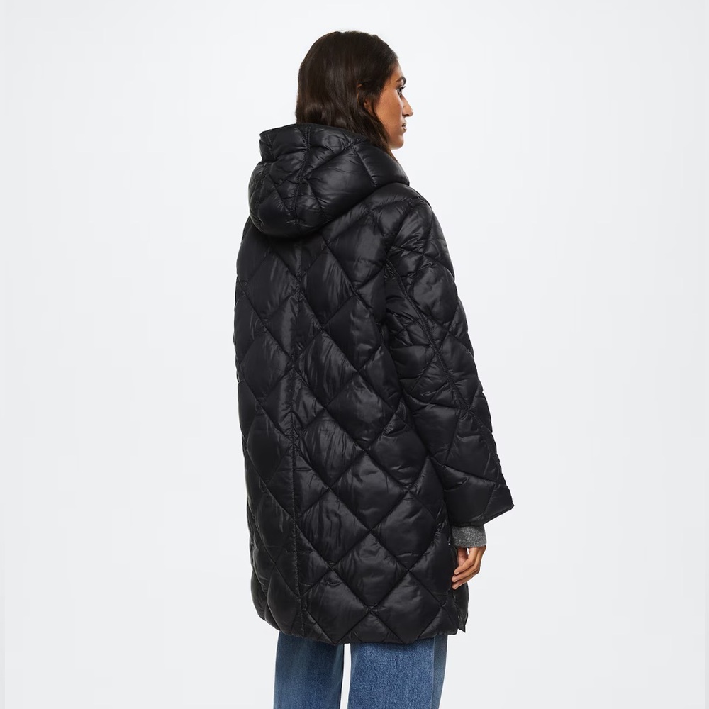 NWT Mango Hooded Quilted Coat - Picture 2 of 10